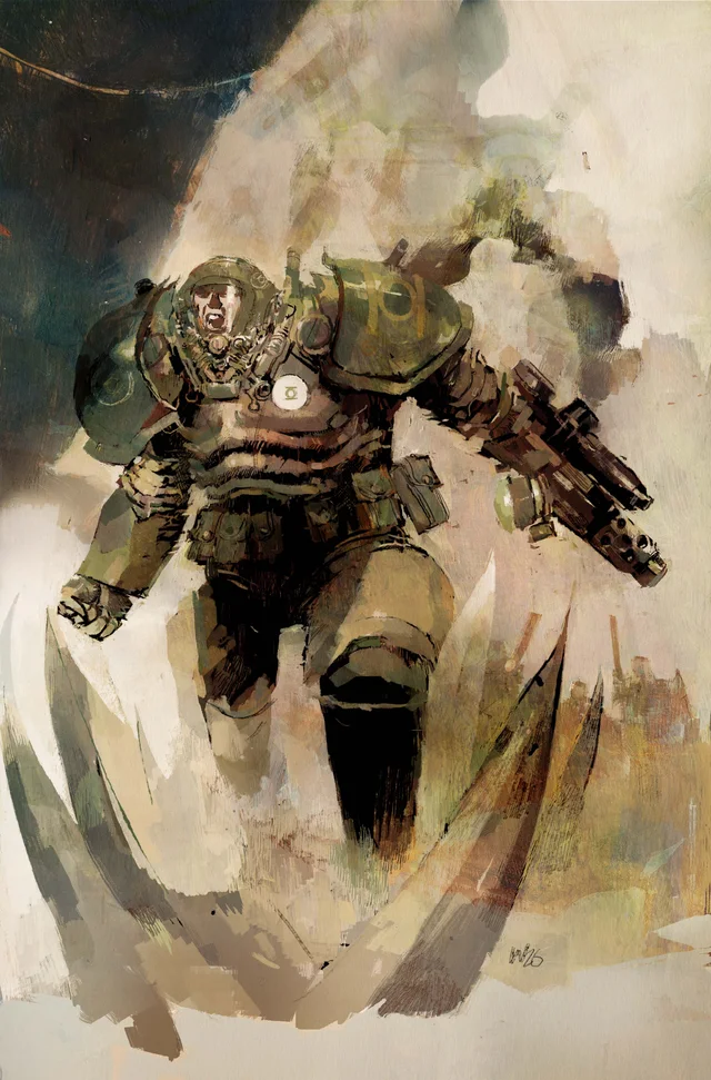 Tapa de Green Lantern Doomed Cosmos #1 · Cover D Ashley Wood Card Stock Var