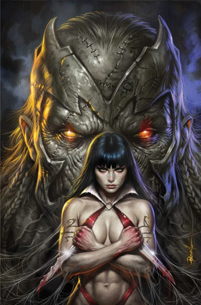 Tapa de Vampirella #9 · Cover F Lucio Parrillo Metal Premium Var