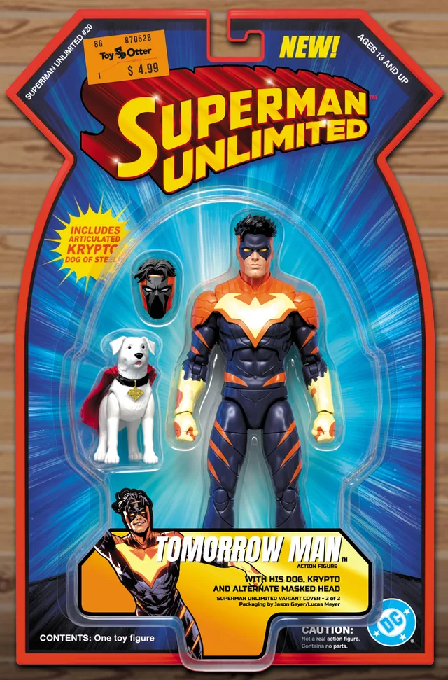 Tapa de Superman Unlimited #20 · Cover C Jason Geyer Tomorrow Man And Krypto Action Comics Card Stock Var