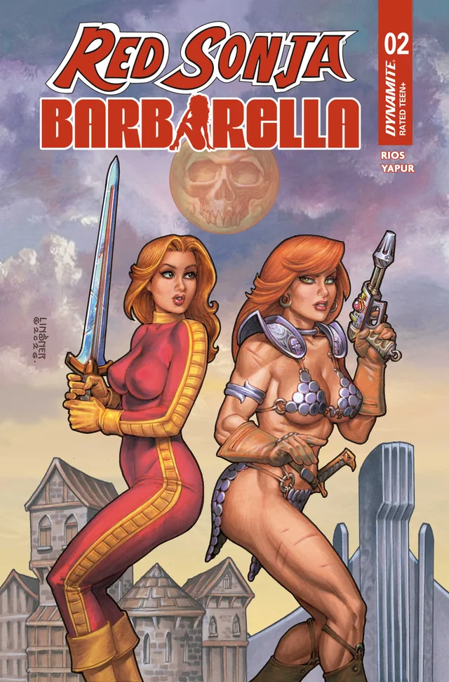 Tapa de Red Sonja Barbarella #2 · Cover A Joseph Michael Linsner