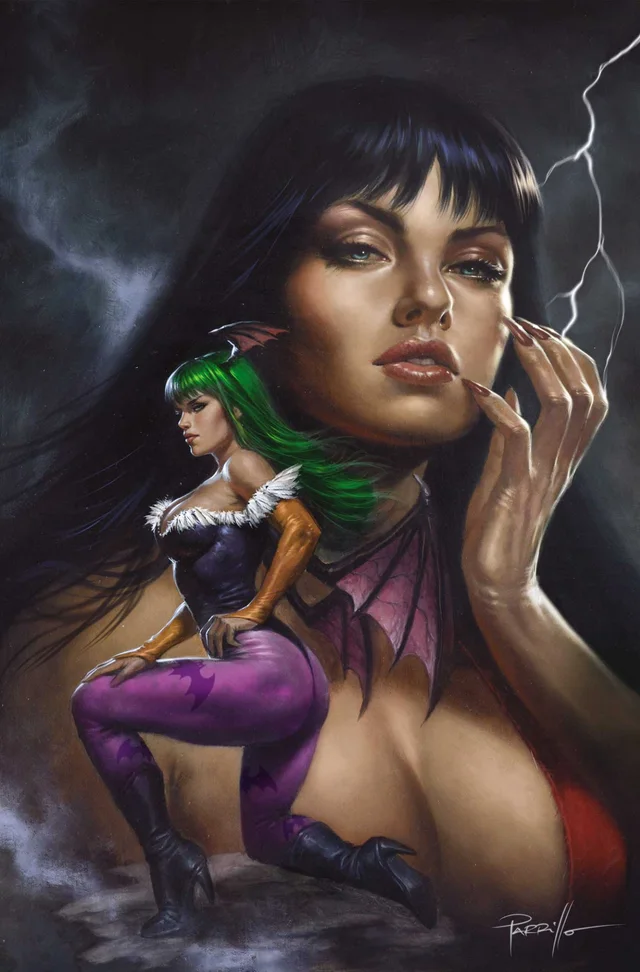 Tapa de Vampirella Vs Darkstalkers Special #1 · Cover H Lucio Parrillo Ltd Virgin Var