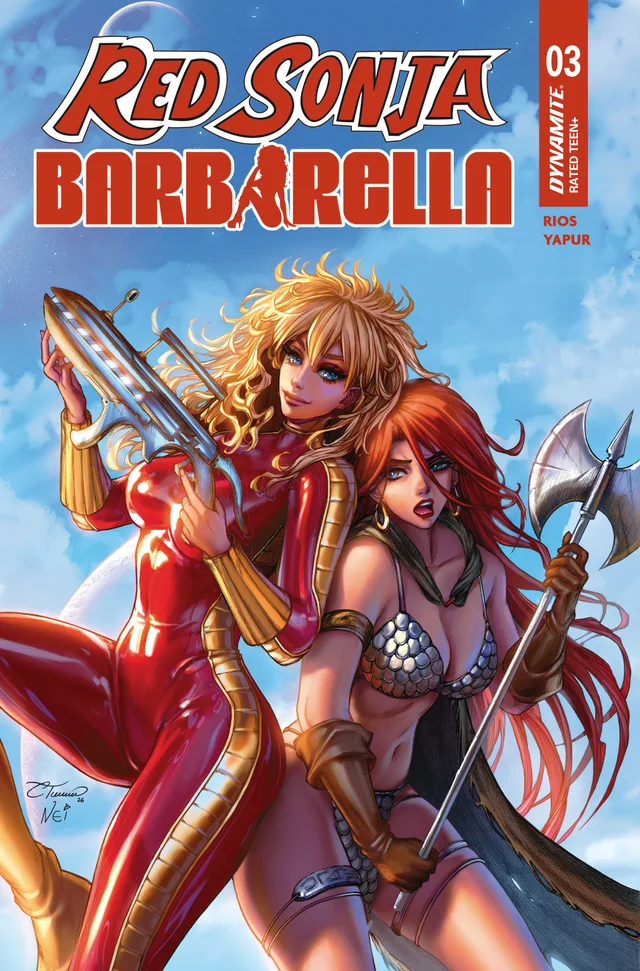 Tapa de Red Sonja Barbarella #3 · Cover B Collette Turner Var