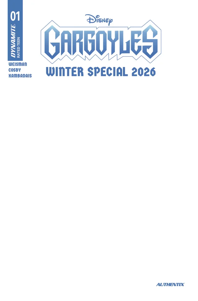 Tapa de Gargoyles Winter Special #2026 · Cover E Blank Authentix Var