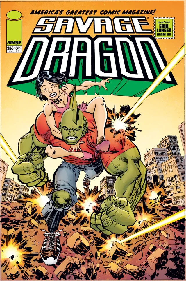 Tapa de Savage Dragon #286 · Cover A Erik Larsen