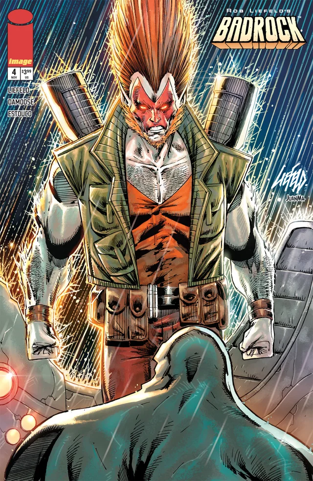 Tapa de Badrock #4 · Cover E Rob Liefeld Var