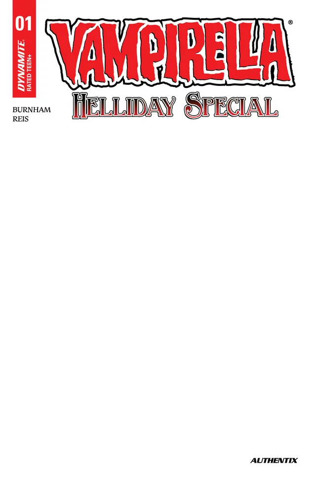 Tapa de Vampirella Helliday Special #2026 · Cover D Blank Authentix Var