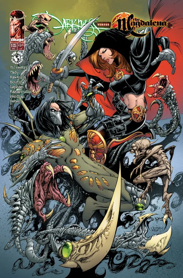 Tapa de Darkness Vs The Magdalena #1 · Cover B Joe Benitez And Richard Isanove Var