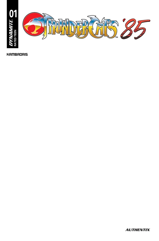 Tapa de Thundercats 85 #1 · Cover E Blank Authentix Var