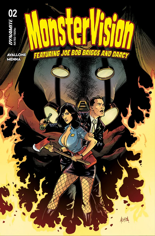 Tapa de Monstervision Featuring Joe Bob Briggs And Darcy #2 · Cover A Dave Acosta