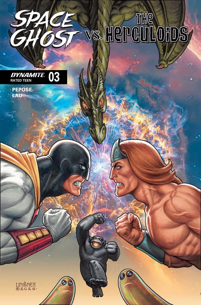 Tapa de Space Ghost Vs The Herculoids #3 · Cover C Joseph Michael Linsner Var