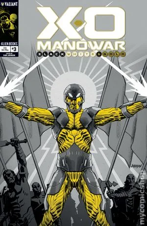 Tapa de X-O Manowar: Black, White And Gold #3 · Cover B