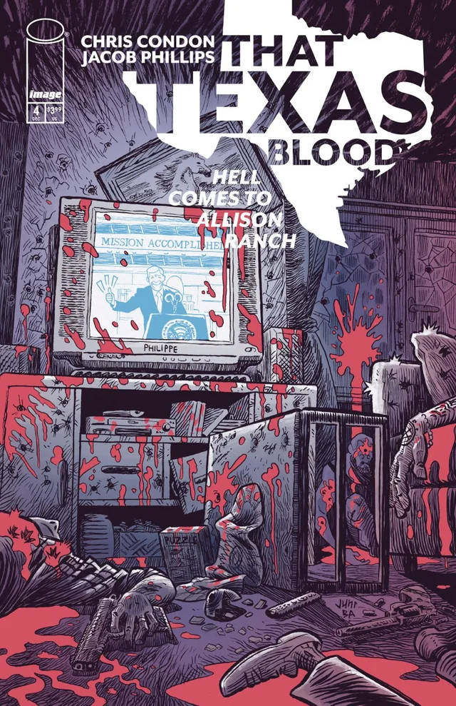 Tapa de That Texas Blood Hell Comes To Allison Ranch #4 · Cover B Juni Ba Var