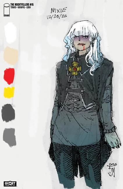 Tapa de Rocketfellers #15 · Cover C Francis Manapul Design Sketch Var