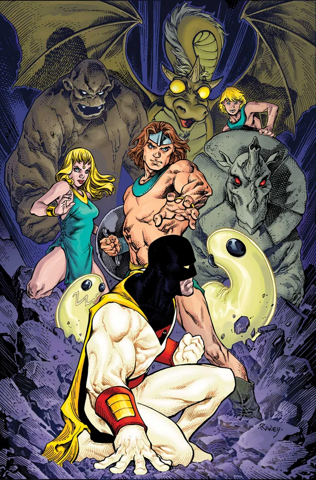 Tapa de Space Ghost Vs The Herculoids #4 · Cover F Francesco Mattina Ltd Virgin Var