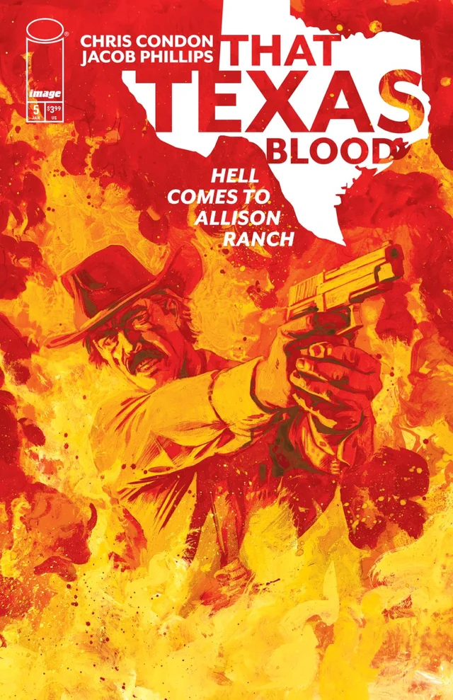Tapa de That Texas Blood Hell Comes To Allison Ranch #5 · Cover A Jacob Phillips