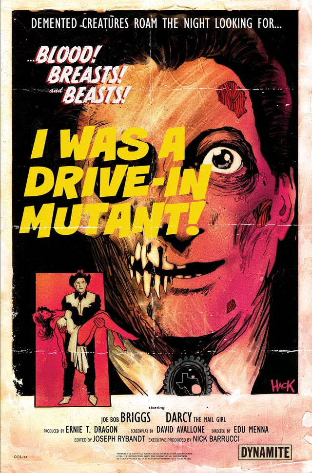 Tapa de Monstervision Featuring Joe Bob Briggs And Darcy #1 · Cover F Robert Hack Metal Premium Var