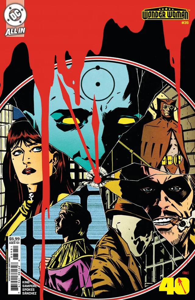 Tapa de Wonder Woman #39 · Cover E Jorge Fornes Watchmen 40th Anniversary Card Stock Var