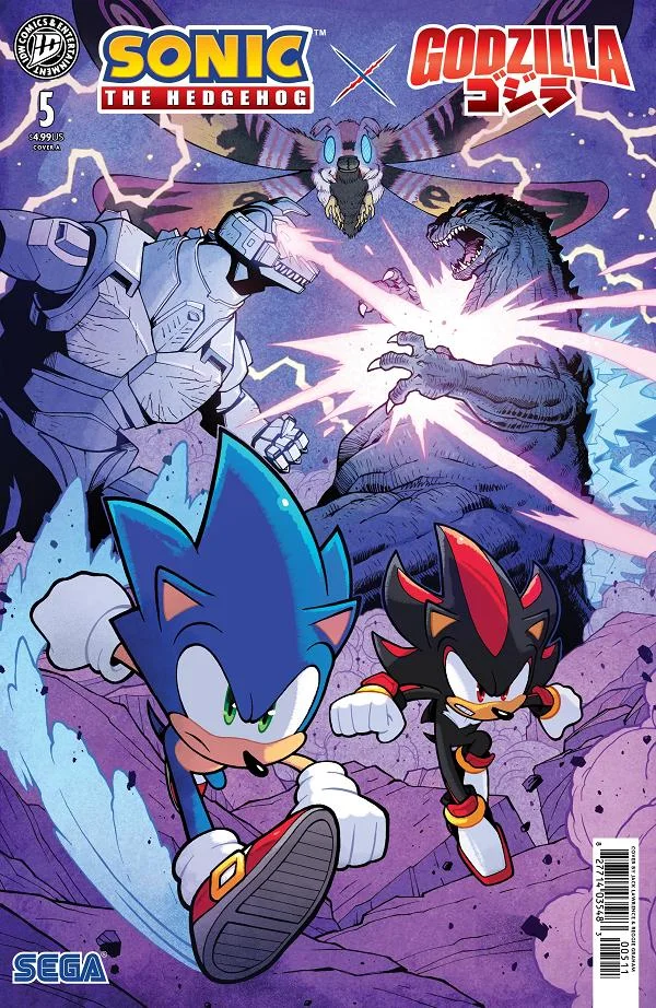 Tapa de Sonic The Hedgehog X Godzilla #5 · Cover A