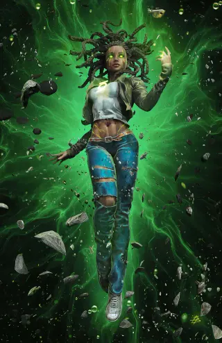 Tapa Cover D - Bjorn Barends Card Stock Var de Absolute Green Lantern #22