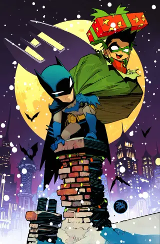 Tapa Cover F - Dan Mora Holiday Card Stock Var de Batman #16