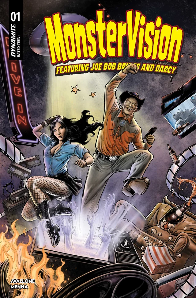 Tapa de Monstervision Featuring Joe Bob Briggs And Darcy #1 · Cover C Kewber Baal Var