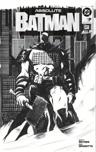 Tapa de DC W.I.P. Absolute Batman Second Printing #1 · Cover B Nick Dragotta Var